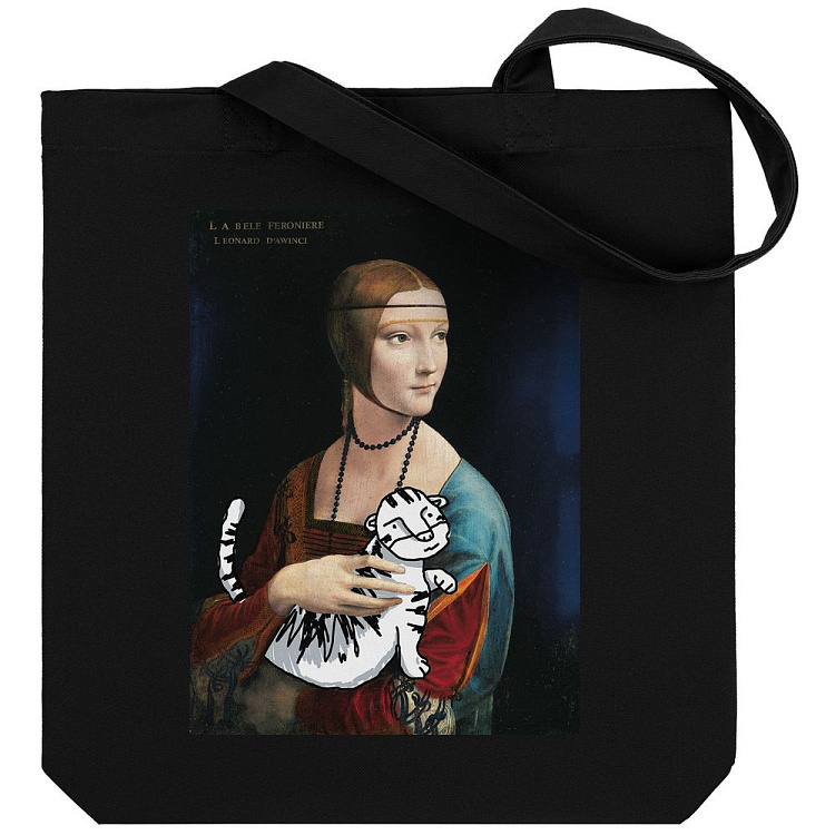 Холщовая сумка «Дама с тигром»