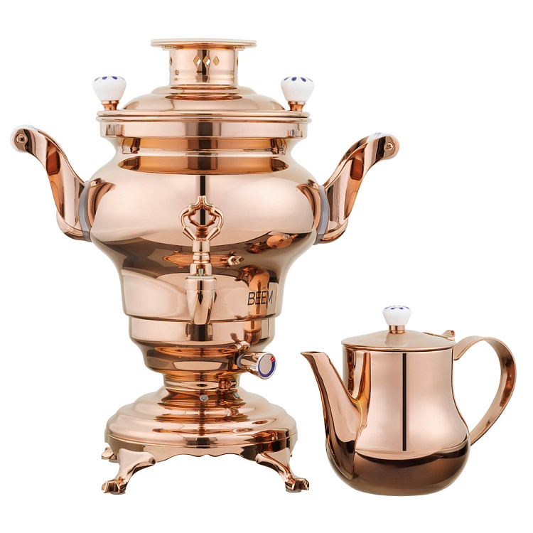 Самовар BEEM модель Odessa, 3 литра, золотистый