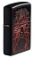 Зажигалка ZIPPO Spider Design с покрытием Black Matte, латунь/сталь, чёрная, матовая, 38x13x57 мм