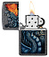 Зажигалка ZIPPO Fiery Dragon с покрытием Iron Stone, латунь/сталь, серая, матовая, 38x13x57 мм