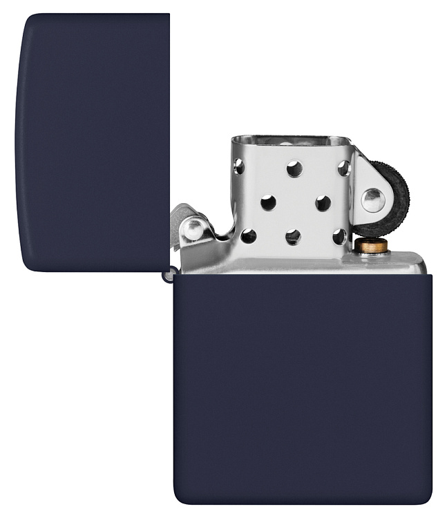 Зажигалка ZIPPO Classic с покрытием Navy Matte, латунь/сталь, синяя, матовая, 38x13x57 мм