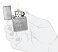 Зажигалка ZIPPO с покрытием Brushed Chrome, латунь/сталь, серебристая, матовая, 38x13x57 мм