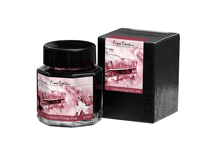 Флакон чернил Pierre Cardin 30мл, серия CITY FANTASY цвет La Havana Vintage Pink (Розовая Гавана)