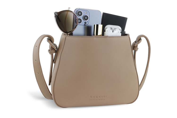Сумка женская наплечная BUGATTI Luna, пудровая, полиуретан, 23 x 7,5 x 19,5 см