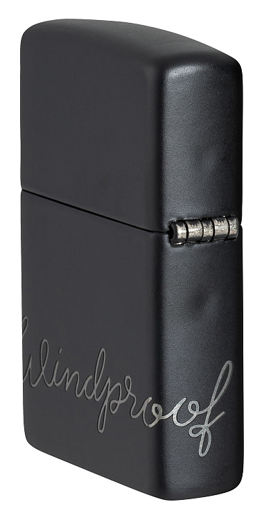 Зажигалка ZIPPO Classic с покрытием Black Matte, латунь/сталь, черная, матовая, 38x13x57 мм