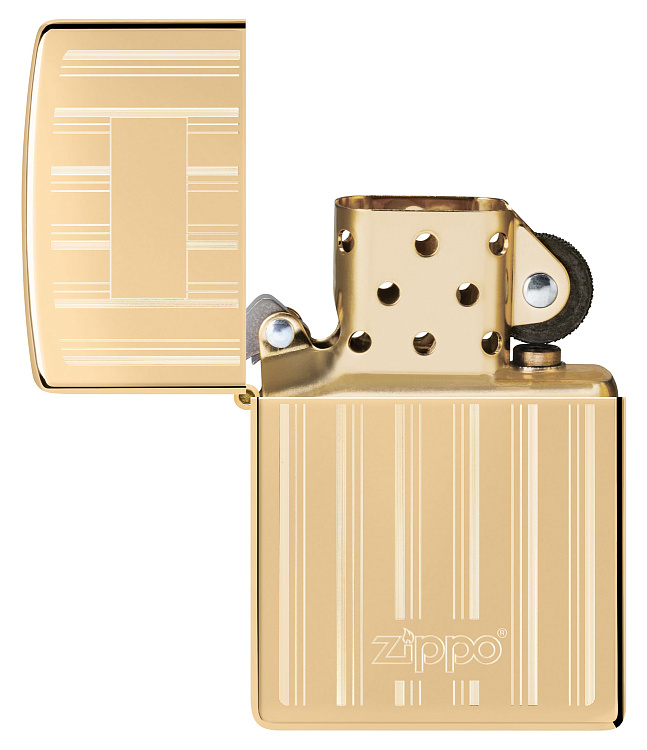 Зажигалка ZIPPO Classic с покрытием High Polish Brass, латунь/сталь, золотистая, 38x13x57 мм