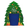 Коробка-украшение для чашки( D=8 см) в виде елки