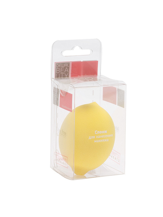 Спонж Dewal Beauty для нанесения макияжа (лимон), (1шт /уп), цвет желтый