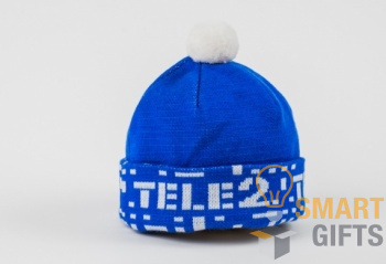 Вязаная шапочка и фирменная ручка для TELE 2