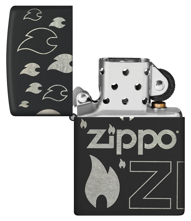 Зажигалка ZIPPO Classic с покрытием Black Matte, латунь/сталь, черная, матовая, 38x13x57 мм