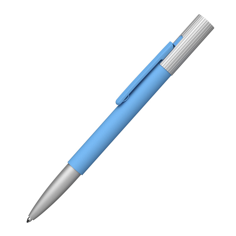 Ручка шариковая "Clas", черный/серебристый, покрытие soft touch