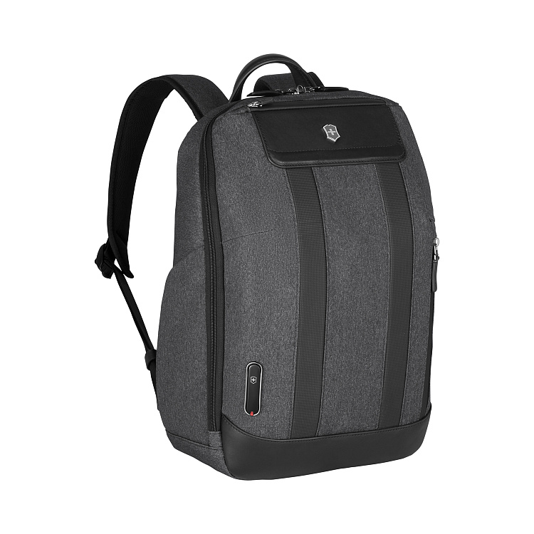Рюкзак VICTORINOX Architecture Urban 2 City Backpack 14'', серый, полиэстер / кожа, 30x19x42 см, 17л