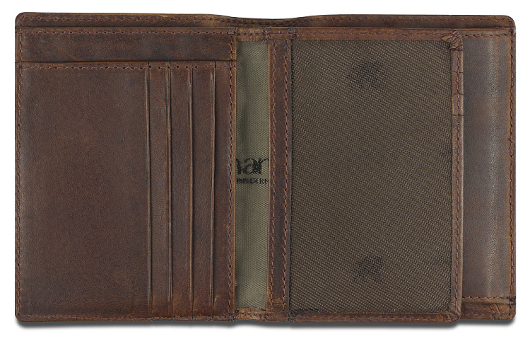 Бумажник Mano "Don Leon", натуральная кожа в коричневом цвете, 9,7 х 11,7 см