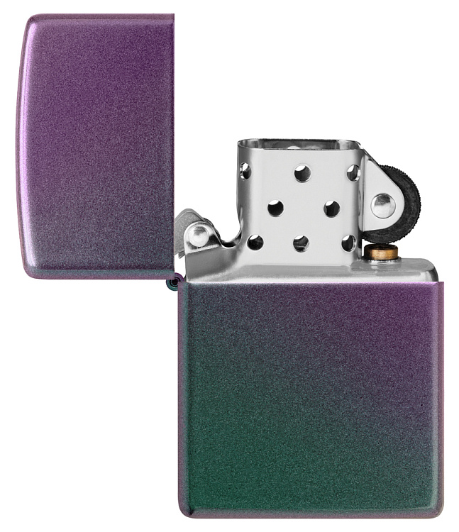 Зажигалка ZIPPO Classic с покрытием Iridescent, латунь/сталь, фиолетовая, матовая, 38x13x57 мм