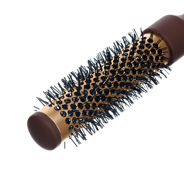 Брашинг Dewal Beauty серия "Молочный шоколад" с керамическим покрытием и ручкой Soft touch 25мм