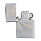 Зажигалка ZIPPO с покрытием Brushed Chrome, латунь/сталь,серебристая, 38x13x57 мм