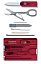 Швейцарская карточка VICTORINOX SwissCard Classic, 10 функций, полупрозрачная красная