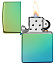 Зажигалка ZIPPO Classic с покрытием High Polish Teal, латунь/сталь, зелёная, глянцевая, 38x13x57 мм