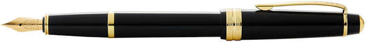 Перьевая ручка Cross Bailey Light Polished Black Resin and Gold Tone, перо F