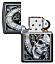 Зажигалка ZIPPO Skull Clock с покрытием Black Matte, латунь/сталь, чёрная, матовая, 38x13x57 мм