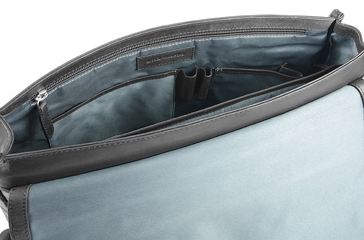 Портфель BUGATTI Romano 15'', чёрный, натуральная воловья кожа, 39х8х30 см