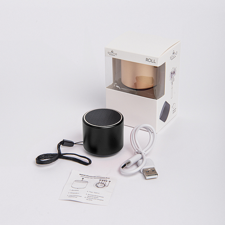 Портативная mini Bluetooth-колонка Sound Burger "Roll" золото