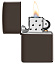 Зажигалка ZIPPO Classic с покрытием Brown Matte, латунь/сталь, коричневая, матовая, 38x13x57 мм
