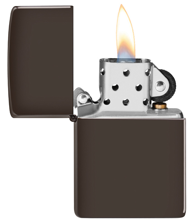 Зажигалка ZIPPO Classic с покрытием Brown Matte, латунь/сталь, коричневая, матовая, 38x13x57 мм