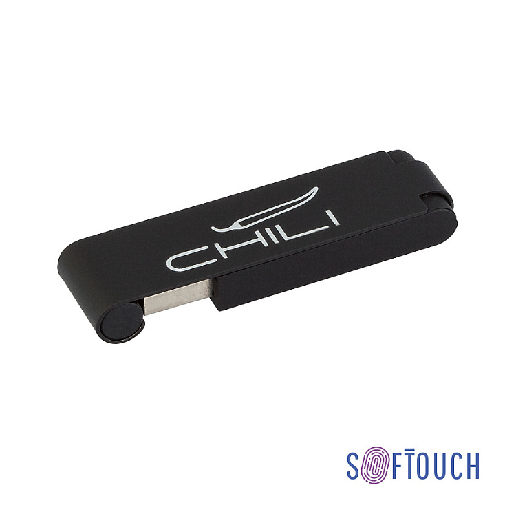 Флеш-карта "Case", объем памяти 16GB, темно-синий, покрытие soft touch