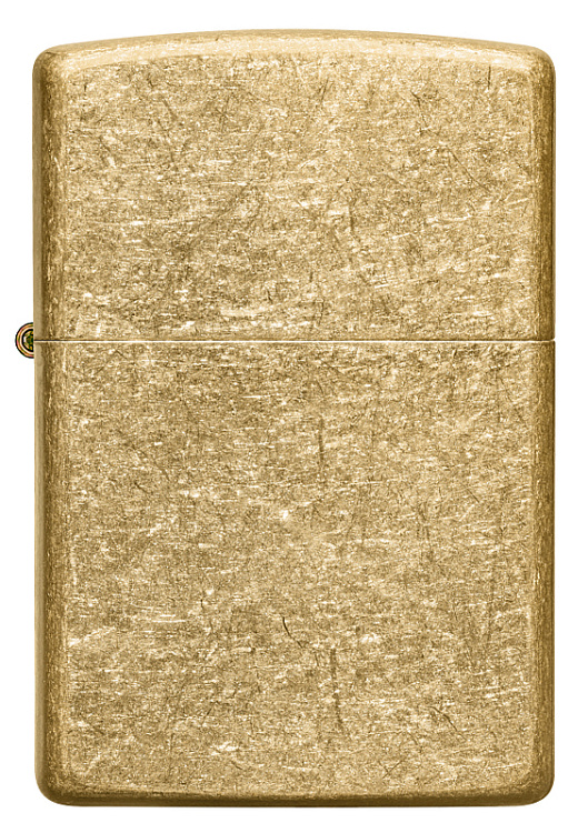 Зажигалка ZIPPO Classic с покрытием Tumbled Brass, латунь/сталь, золотистая, матовая, 38x13x57 мм