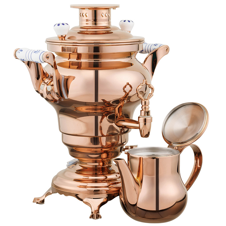 Самовар BEEM модель Odessa, 3 литра, золотистый