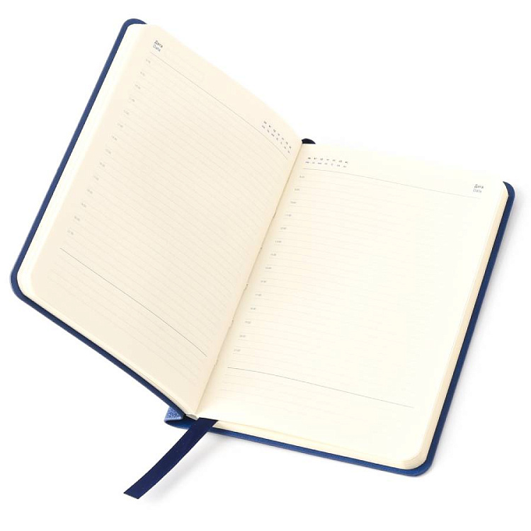 Ежедневник недатированный SALLY, A6, голубой, кремовый блок в линейку