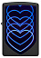 Зажигалка ZIPPO Hearts Design с покрытием Black Light, латунь/сталь, черная, матовая, 38x13x57 мм