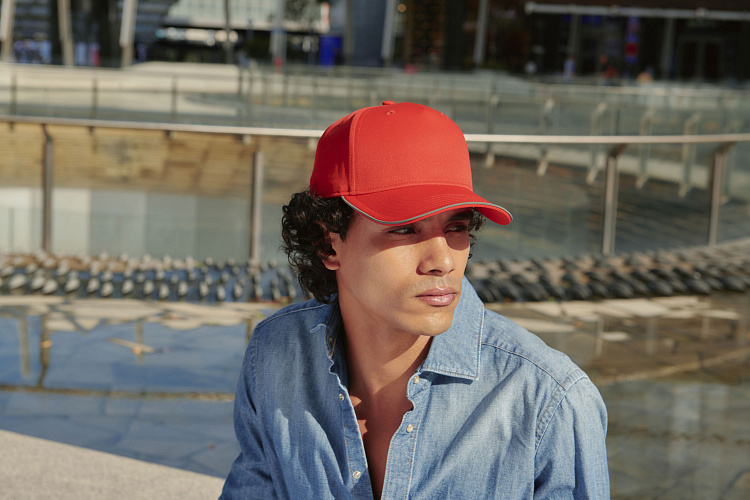 Бейсболка REFLECT-S со светоотражающими деталями, 5 клиньев, металлическая застежка