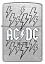 Зажигалка ZIPPO AC/DC с покрытием Street Chrome, латунь/сталь, серебристая, 38x13x57 мм