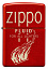 Зажигалка ZIPPO Retro с покрытием Metallic Red, латунь/сталь, красная, 38x13x57 мм