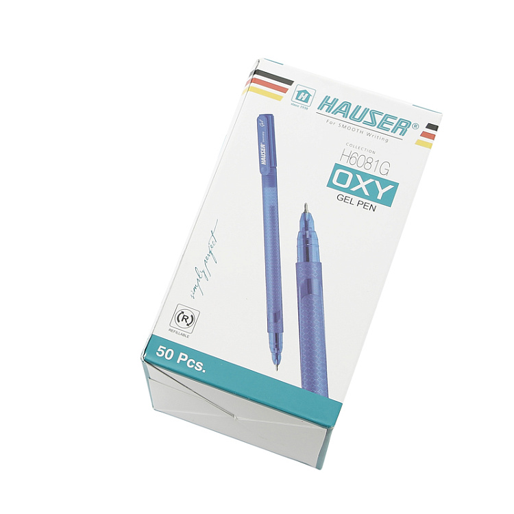 Гелевая ручка Hauser Oxy Gel, пластик, цвет синий