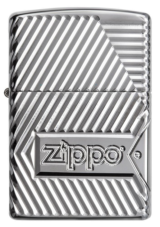 Зажигалка ZIPPO Armor® с покрытием High Polish Chrome, латунь/сталь, серебристая, 38x13x57 мм