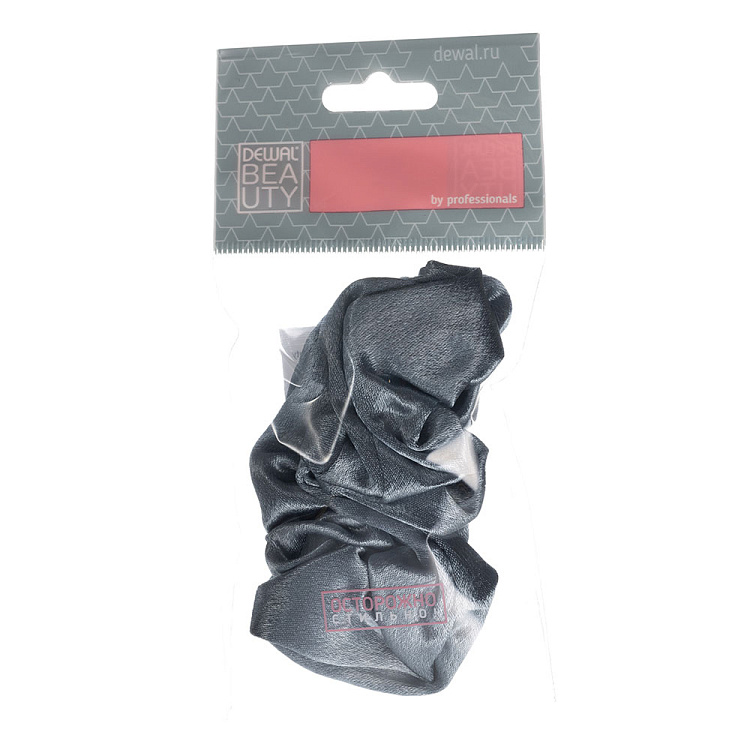 Резинка для волос Dewal Beauty из ткани, цвет серо-голубой (1 шт.)