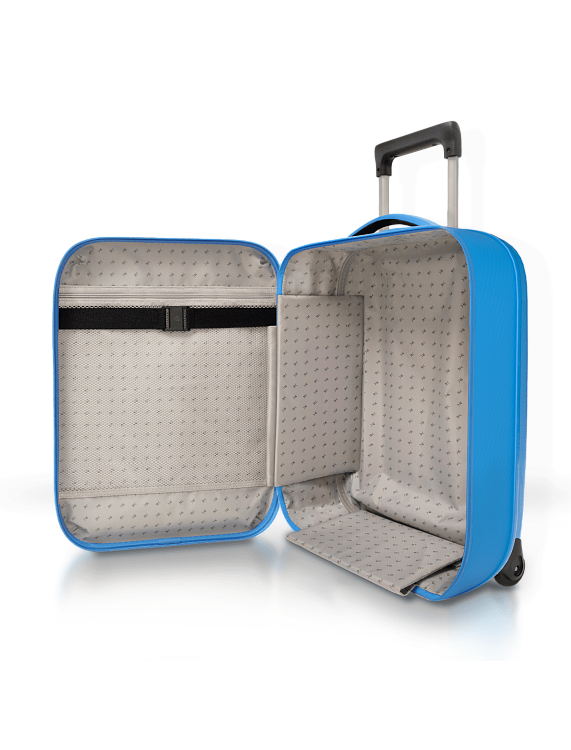 Чемодан складной Rollink Aura 55x40x20 см, 2 колеса, синий