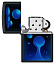 Зажигалка ZIPPO Lava Lamp с покрытием Black Light, латунь/сталь, черная,матовая 38x13x57 мм