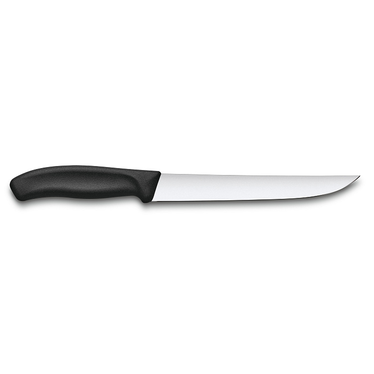 Нож разделочный VICTORINOX SwissClassic с узким прямым лезвием 18 см, чёрный