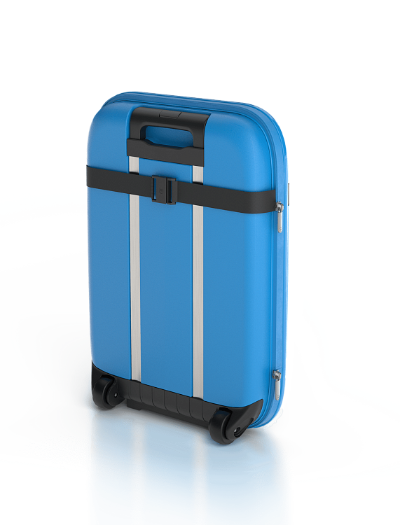 Чемодан складной Rollink Aura 55x40x20 см, 2 колеса, синий