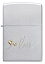 Зажигалка ZIPPO Love Design с покрытием Satin Chrome, латунь/сталь, серебристая, 38x13x57 мм