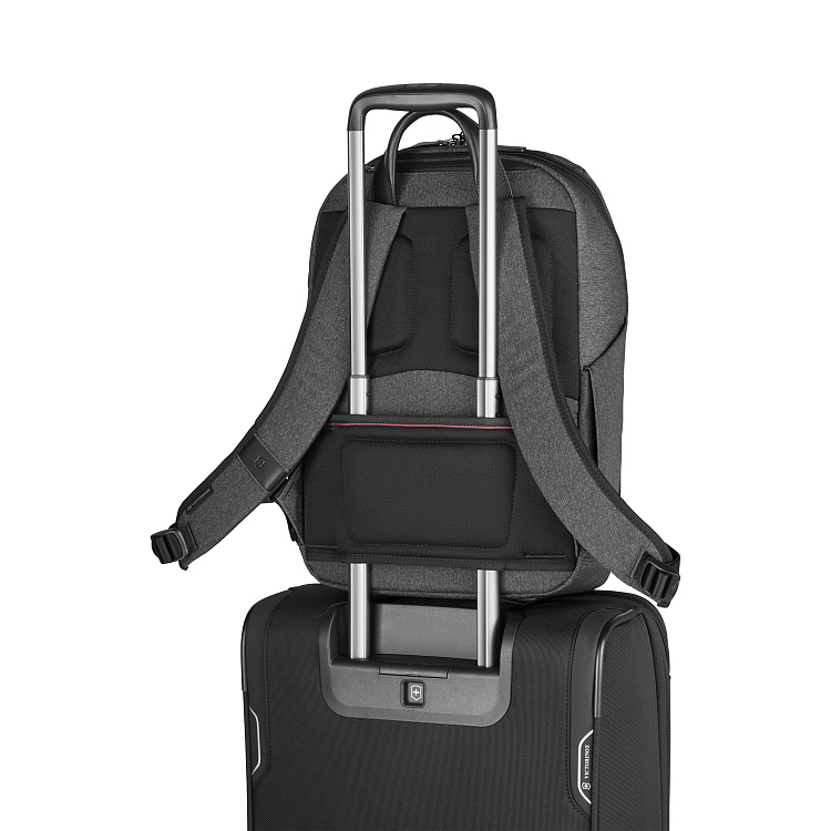 Рюкзак VICTORINOX Architecture Urban 2 City Backpack 14'', серый, полиэстер / кожа, 30x19x42 см, 17л