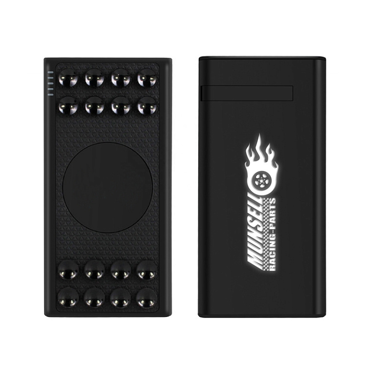Беспроводное зарядное устройство "Eight SOFTTOUCH", 8000 mAh, с подсветкой логотипа