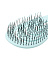 Щетка Dewal Beauty серия "Ocean wave", продувная, с нейлоновым штифтом, форма волна, голубая