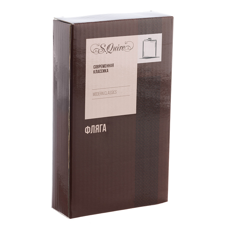 Фляга S.Quire 0,27 л, сталь+прорезиненное покрытие, зеленая