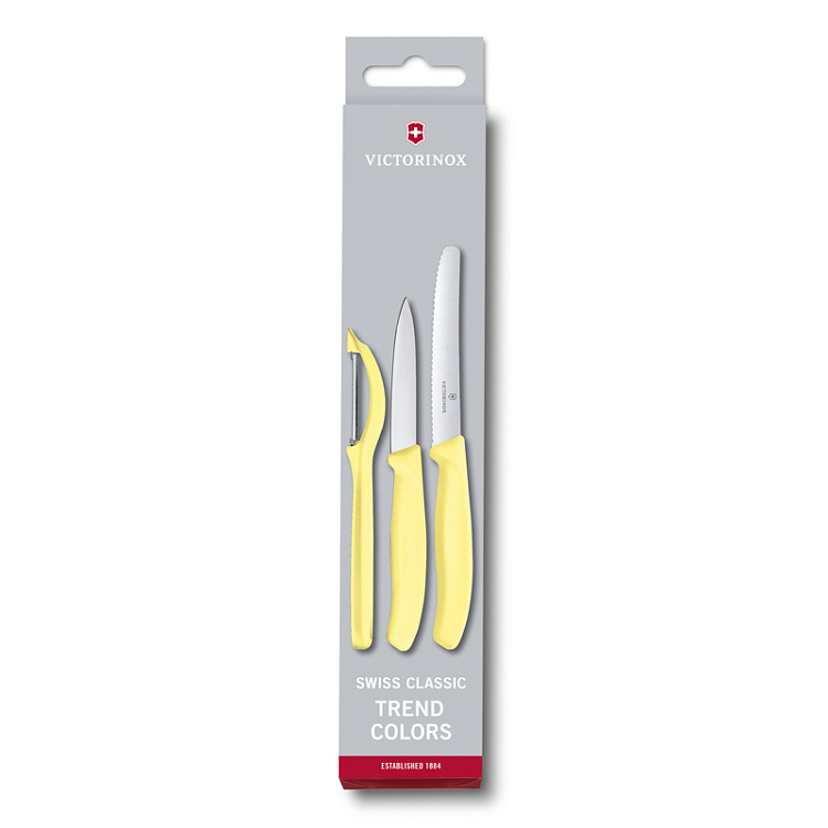 Набор из 3 ножей VICTORINOX Swiss Classic: нож для овощей, столовый нож 11 см, нож для овощей 8 см