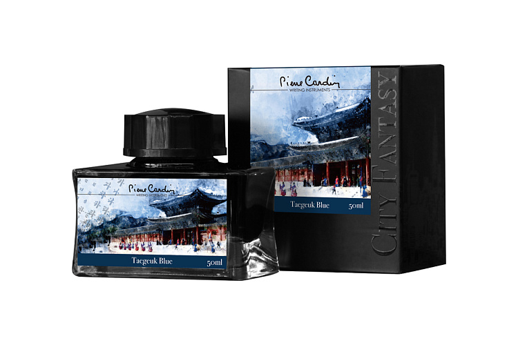 Флакон чернил Pierre Cardin 50мл, серия CITY FANTASY цвет Taegeuk Blue (Синий Баланс)